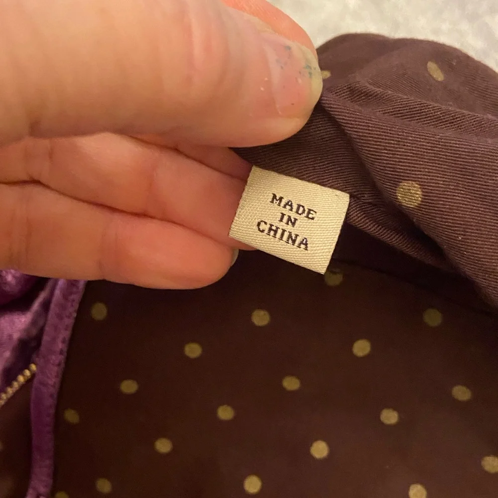 Vintage Authentic Rare Y2K Purple Metallic Leather Kate Spade Mini Hobo Bag